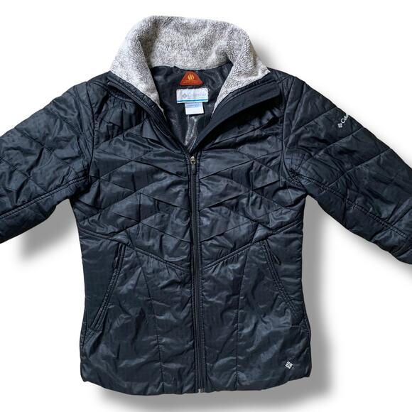 Columbia Omni Heat Winter Jacket Women’s Size Small Puffer Coat Black - Picture 2 of 8